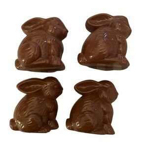 Faux Chocolate Easter Bunny Containers set of 4